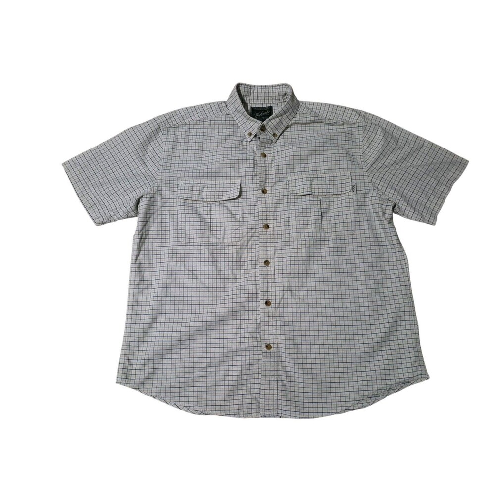 Woolrich Woolen Mills Button Down Shirt XL Check Work Wear Preppy Business